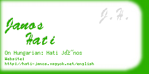 janos hati business card